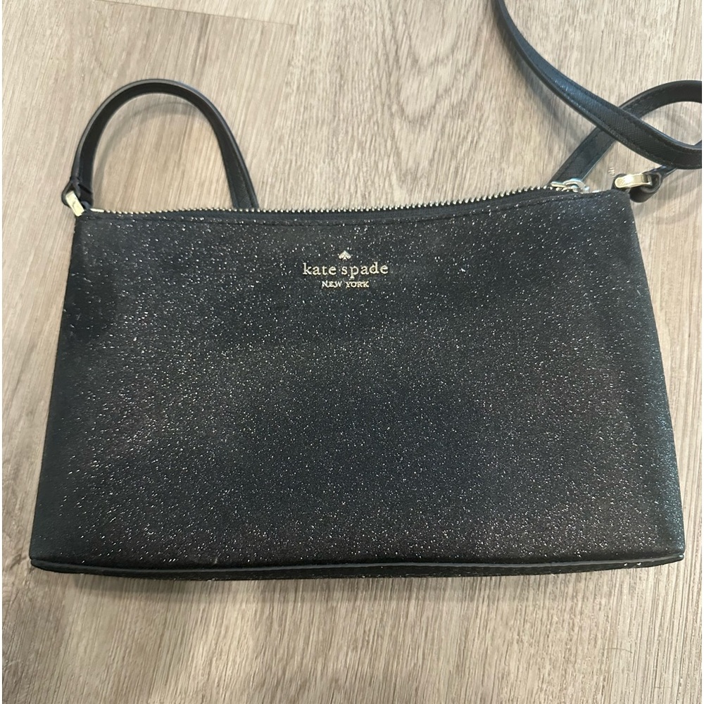 Black Kate Spade Glitter Crossbody